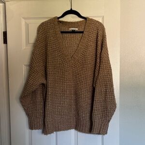 American Eagle Camel Knit Pullover